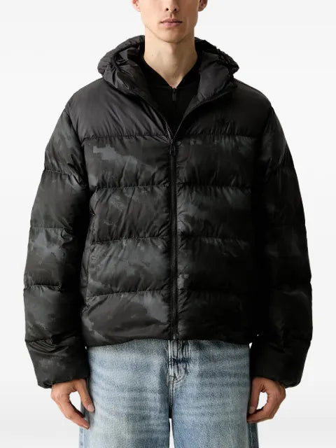 adidas Camo Regen hooded puffer jacket