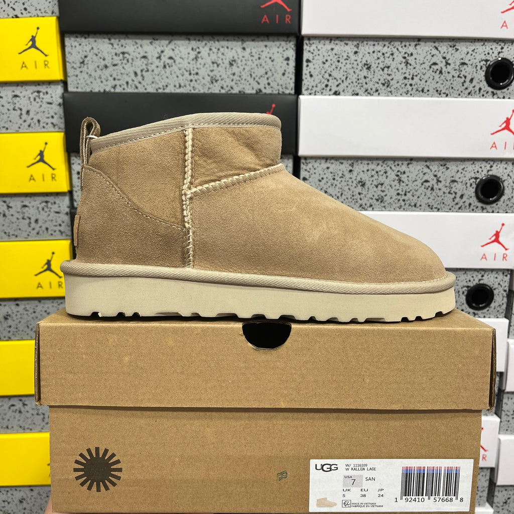 UGG Classic Mini Boot – Sand (Style W1116109) | Sizes 35–44