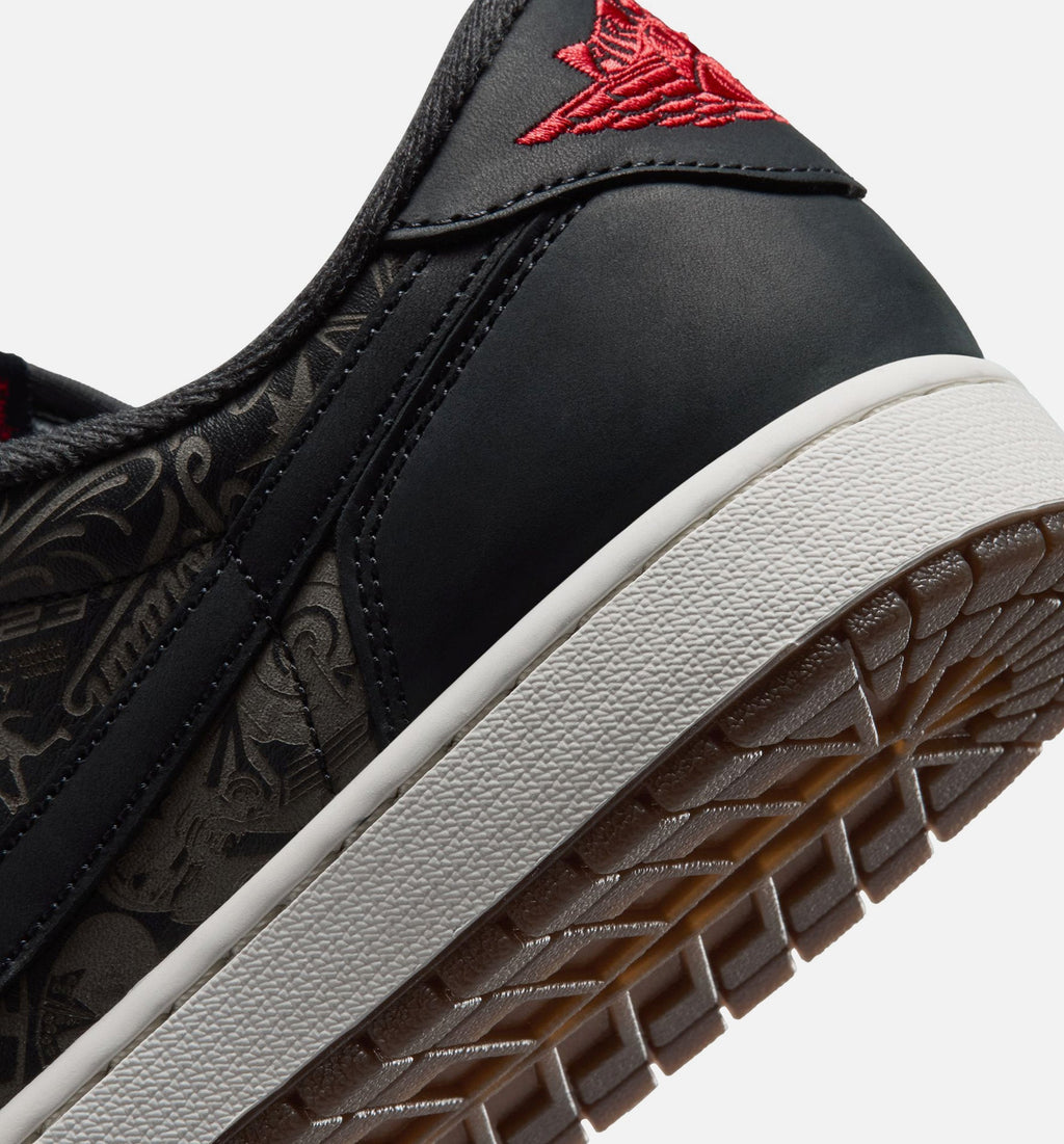 Air Jordan 1 Retro Low OG Laser Black and Varsity Red | Men's Lifestyle Shoe | Black/Varsity Red/Summit White