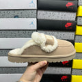 UGG Embroidered Slipper – Khaki (Style 5095) | Sizes 35–40
