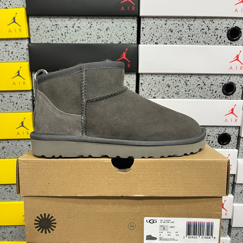 UGG Classic Mini Boot – Grey (Style W1116109) | Sizes 35–44