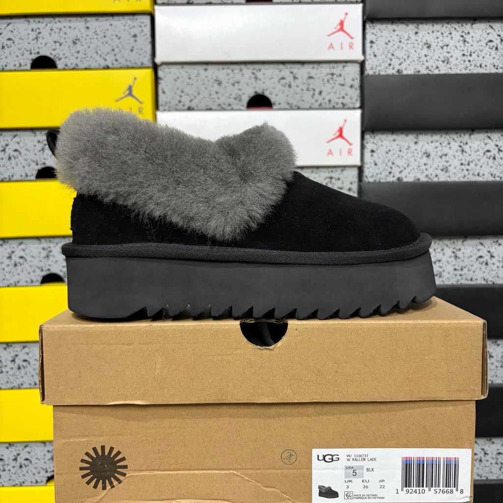 UGG Classic Festive Platform Boot – Black (Style W1166773) | Sizes 35–40