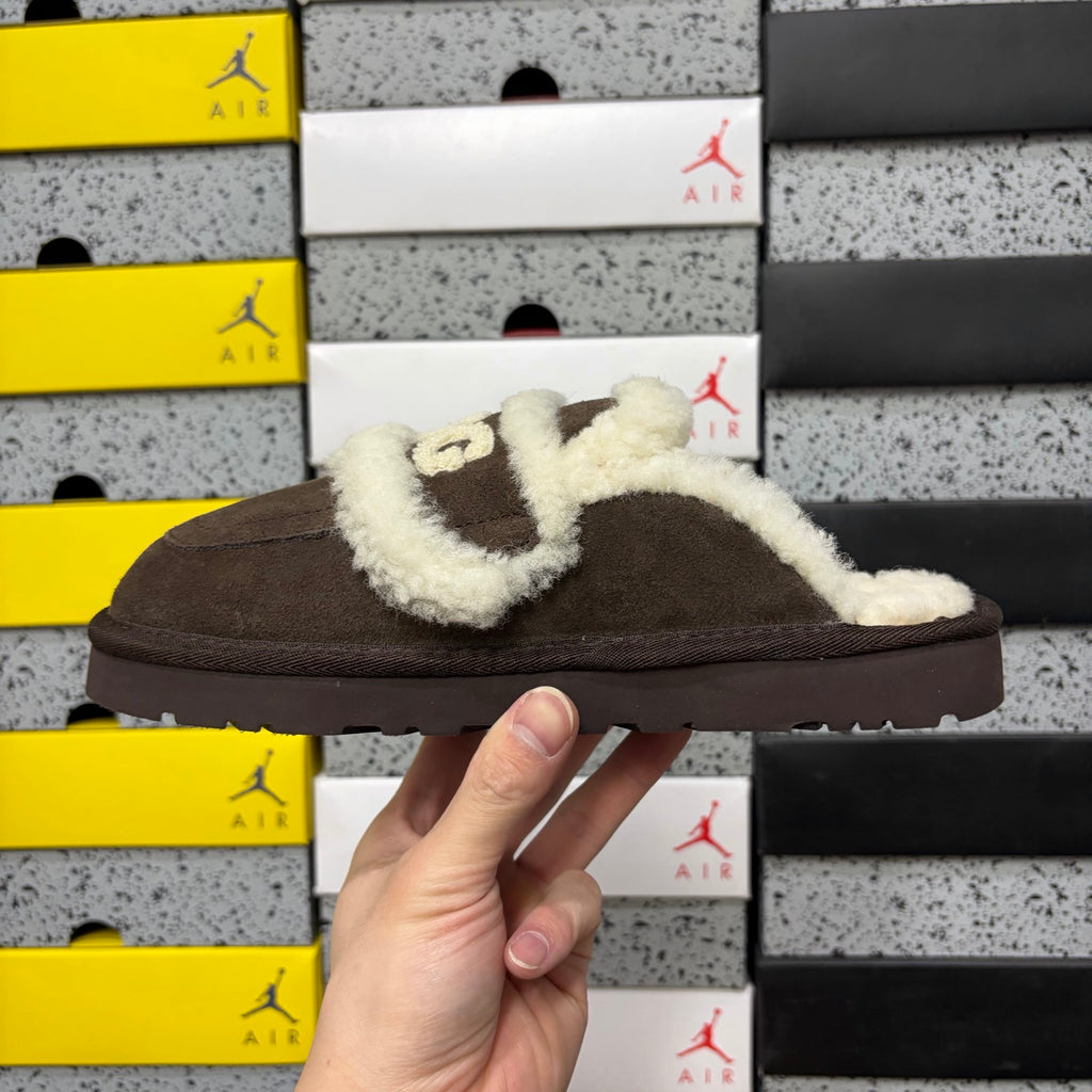 UGG Embroidered Slipper – Chocolate (Style 5095) | Sizes 35–40