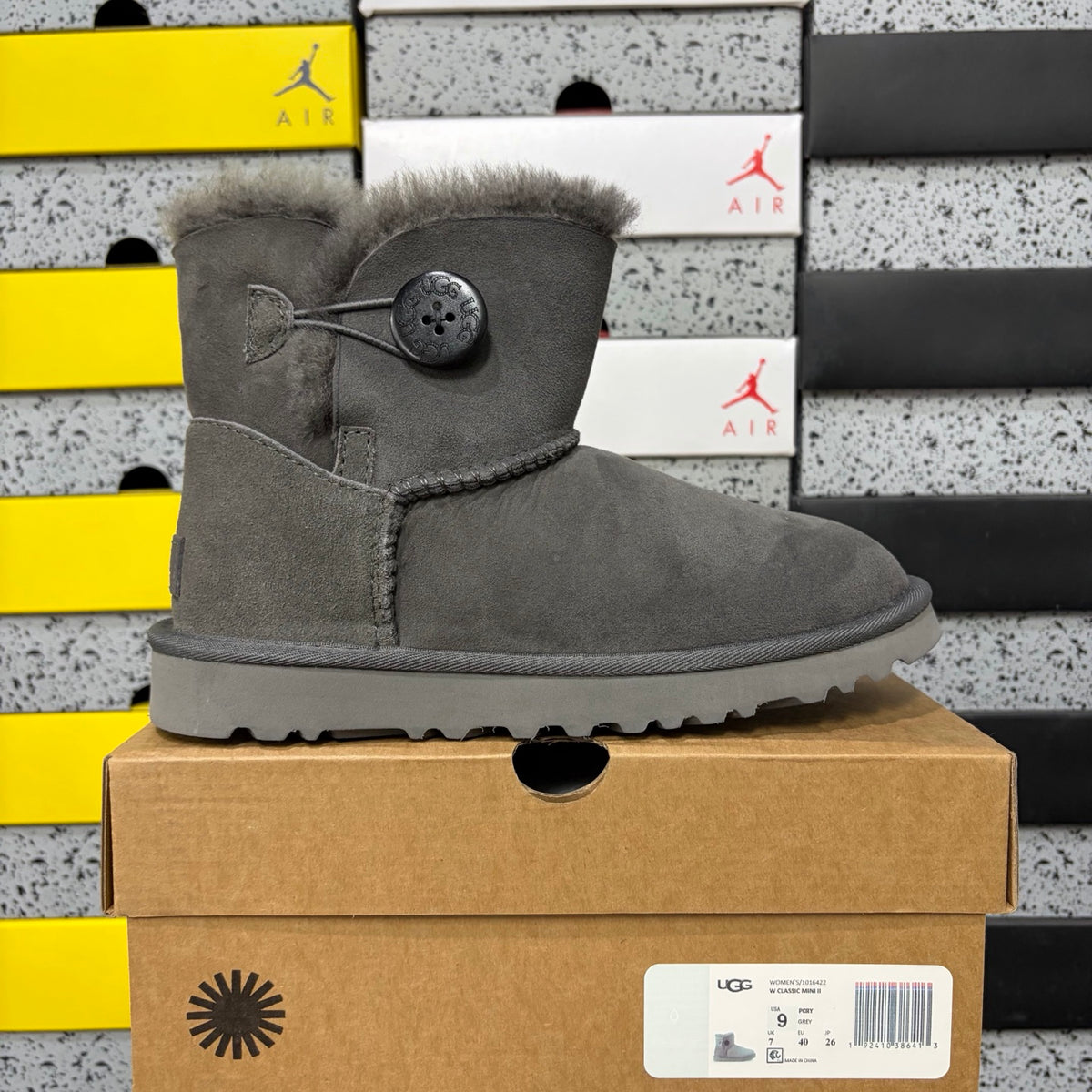 UGG Mid-Calf Boot 6422 – Gray | Wooden Button | Sizes 35-40