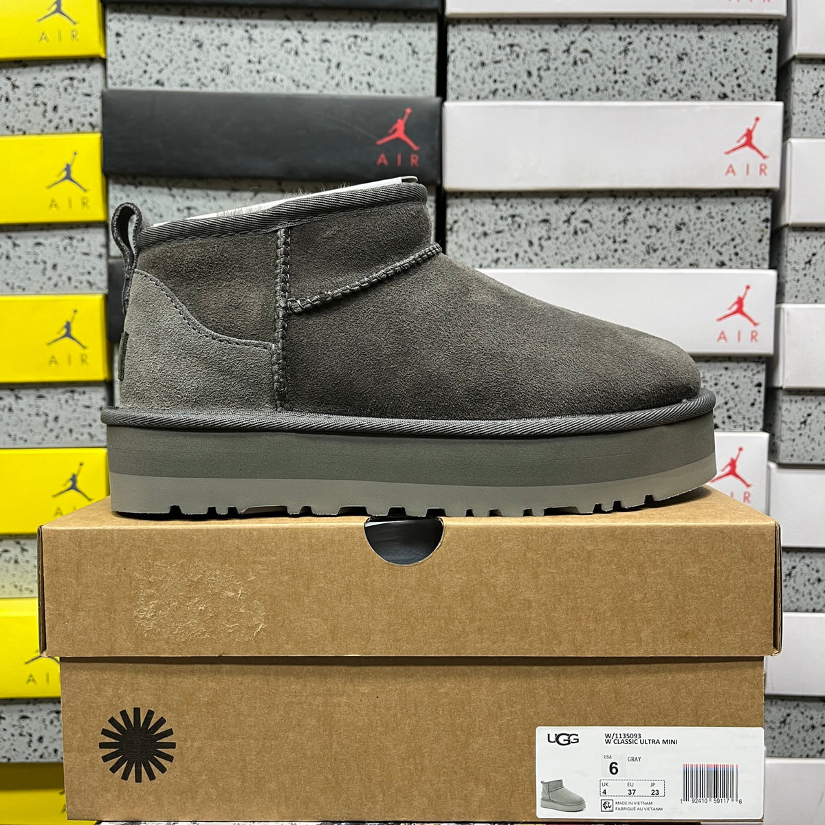 UGG Snow Boot – Grey, 3cm Heel (Style 1135093) | Sizes 35–40
