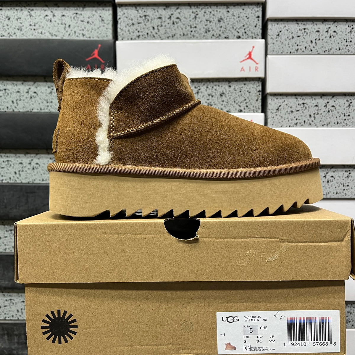 UGG Ayana Platform Boot – Chestnut (Style 1184115) | 5cm Platform | Sizes 35–40