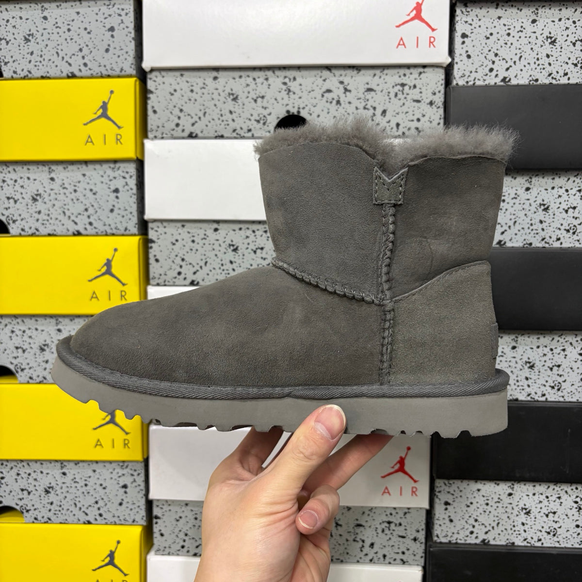 UGG Mid-Calf Boot 6422 – Gray | Wooden Button | Sizes 35-40