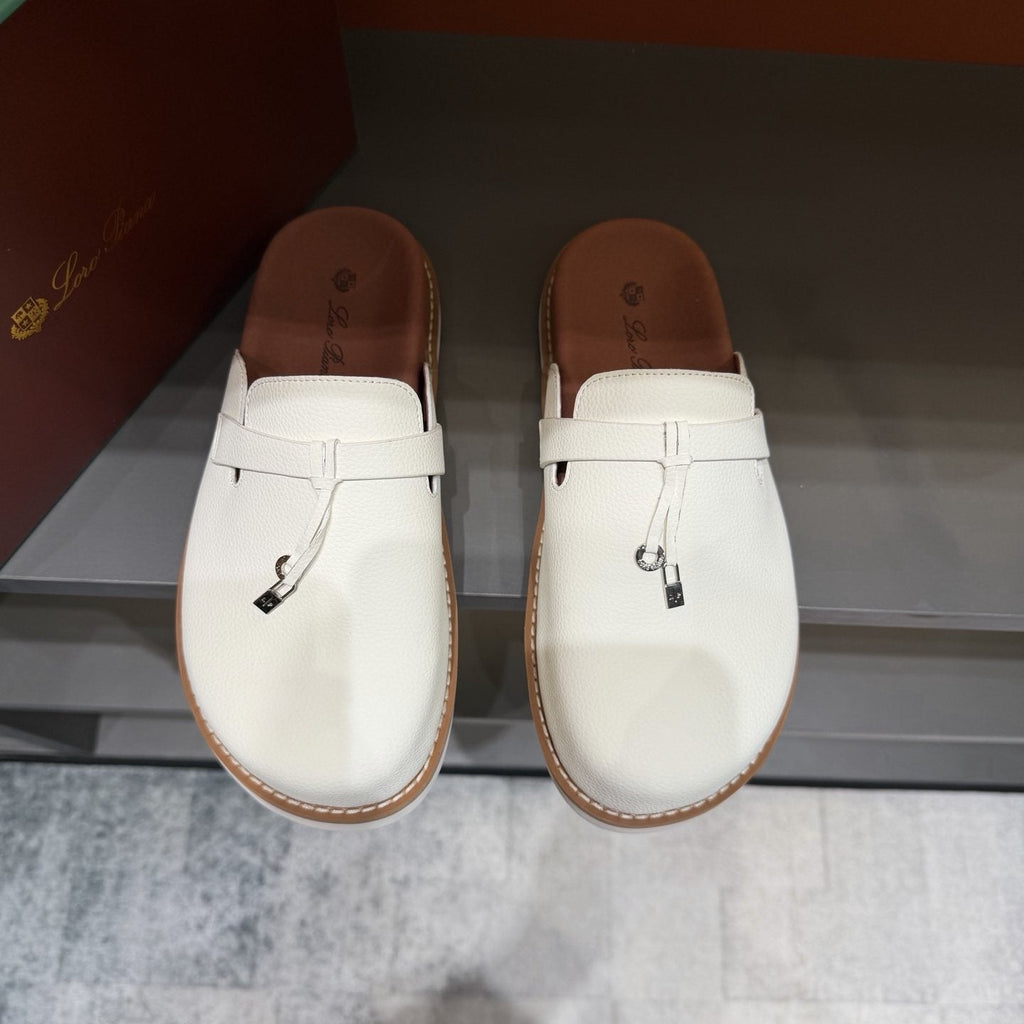 Loro Piana Textured Mule Loafers